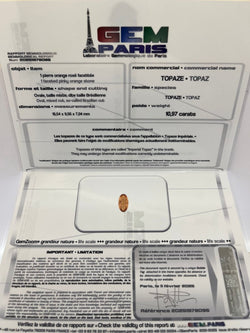 Pendentif or Topaze Impériale et diamants - Castafiore