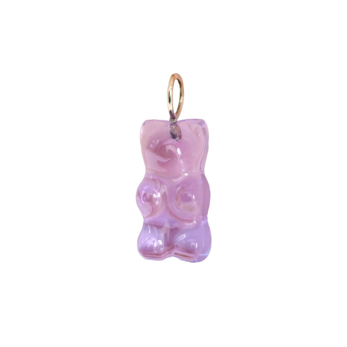 Pendentif ourson en or jaune et améthyste - Castafiore