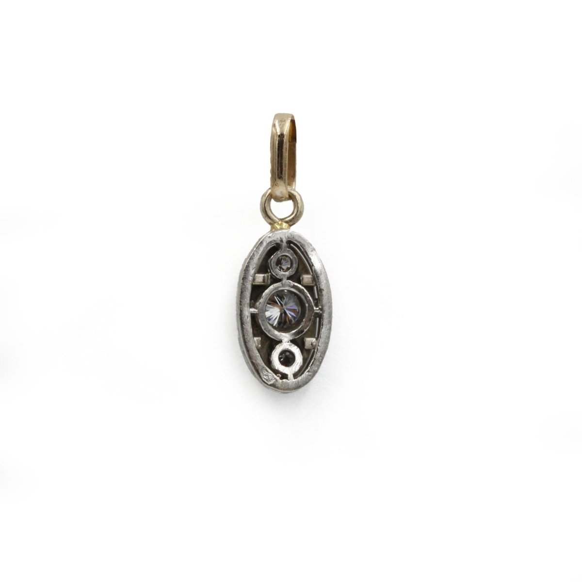 Pendentif Ovale - Or Bi - Colore & Diamants - Castafiore