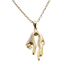Pendentif panthère molle en or jaune et diamant - Castafiore