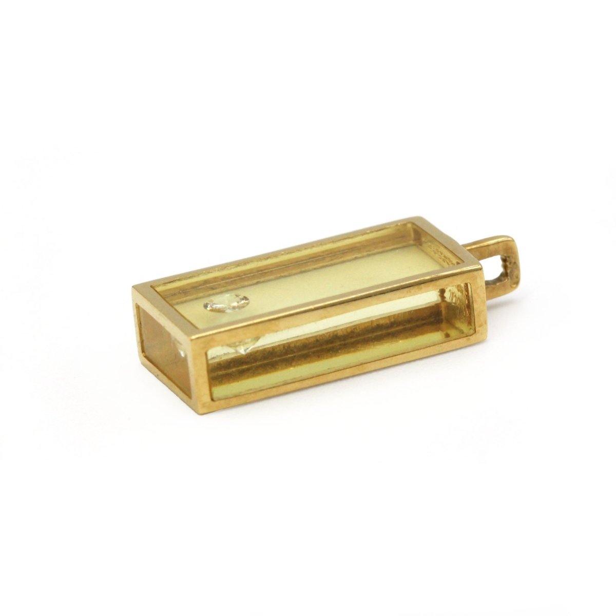 Pendentif PASCAL MORABITO en or jaune, résine et diamant - Castafiore