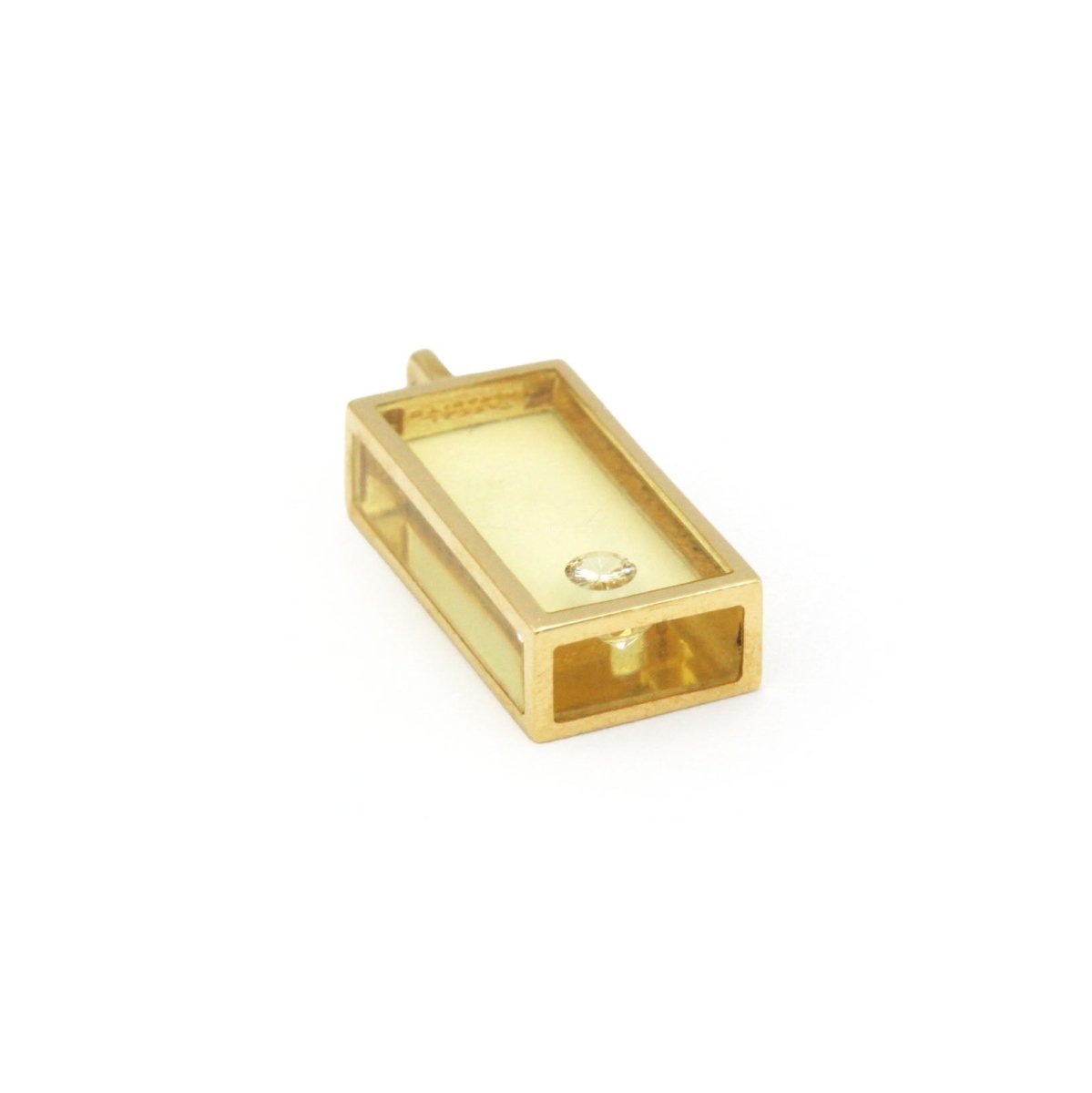 Pendentif PASCAL MORABITO en or jaune, résine et diamant - Castafiore