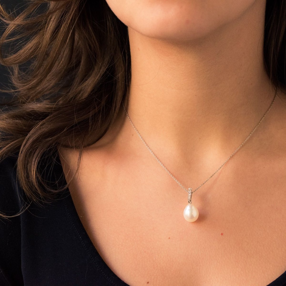 Pendentif Perles et Diamants - Castafiore