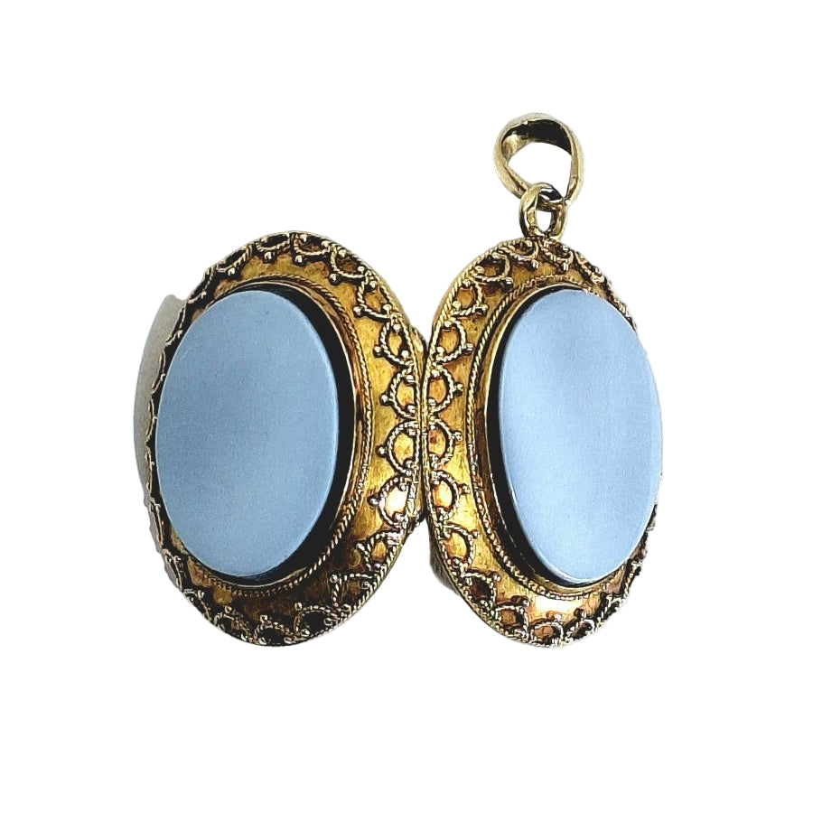 Pendentif Photo en or jaune et onyx - Castafiore