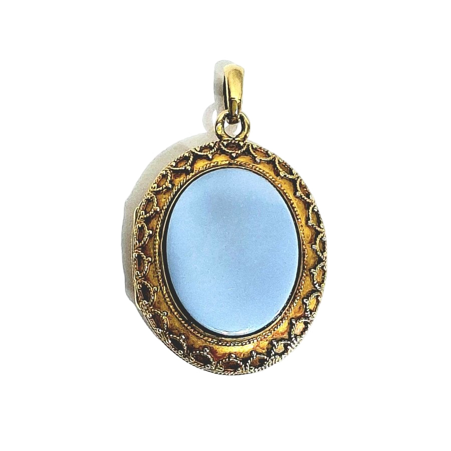 Pendentif Photo en or jaune et onyx - Castafiore