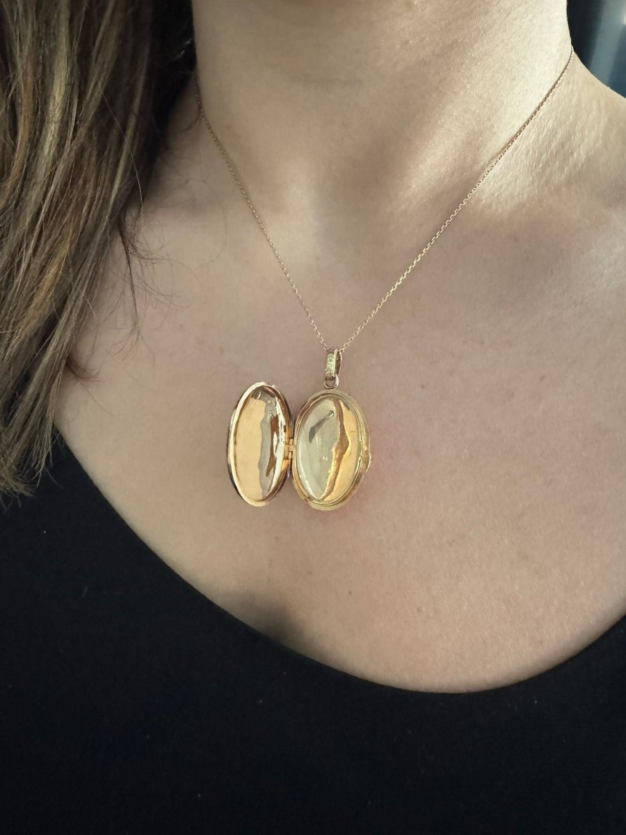 Pendentif Photo En Or Jaune Et Rose - Castafiore