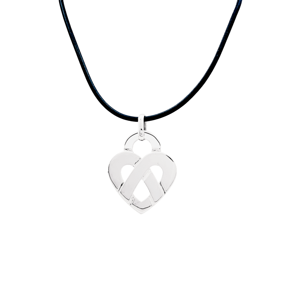 Pendentif POIRAY "Coeur Entrelacé" en or blanc - Castafiore
