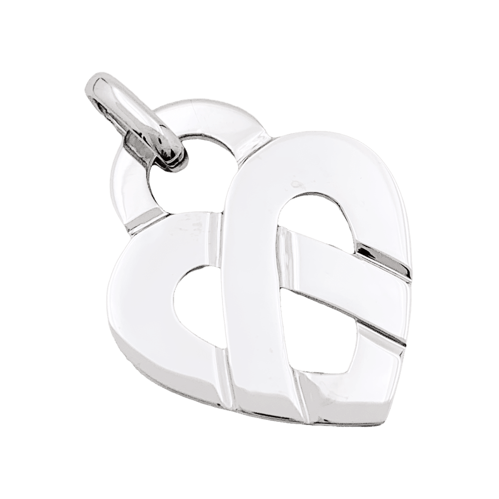 Pendentif POIRAY "Coeur Entrelacé" en or blanc - Castafiore