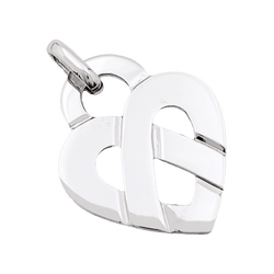 Pendentif POIRAY "Coeur Entrelacé" en or blanc - Castafiore