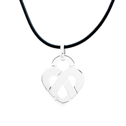 Pendentif POIRAY "Coeur Entrelacé" en or blanc - Castafiore