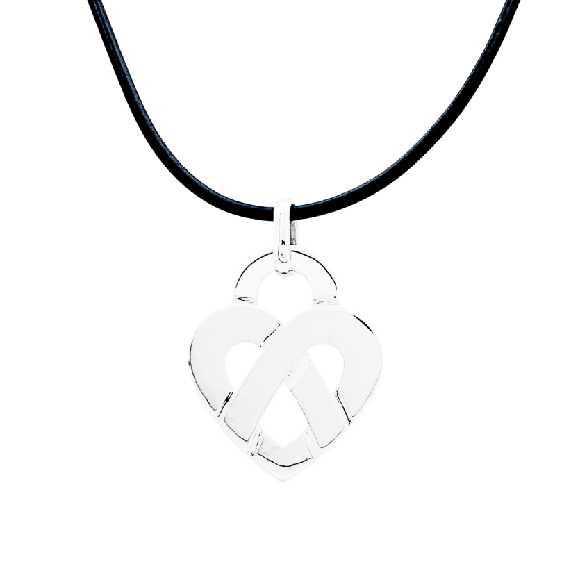 Pendentif POIRAY "Coeur Entrelacé" en or blanc - Castafiore