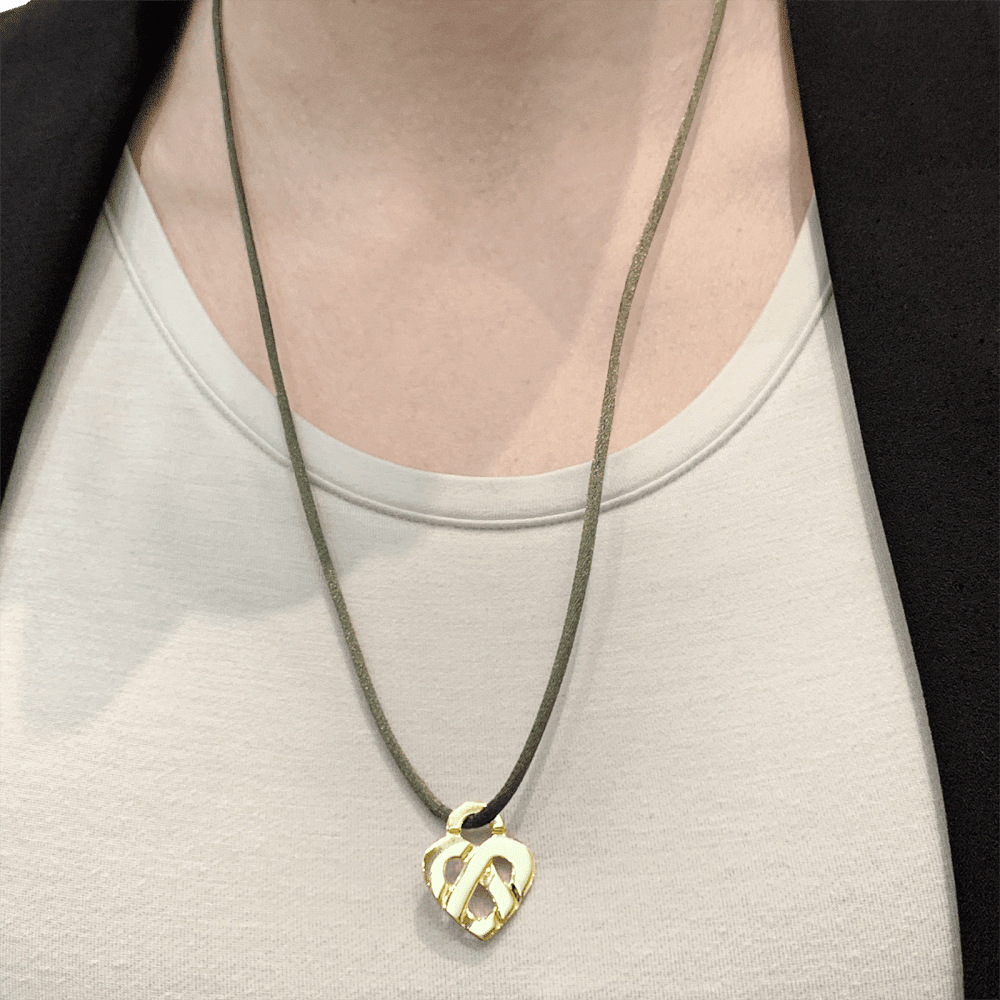 Pendentif POIRAY "Coeur entrelacé" en or jaune - Castafiore