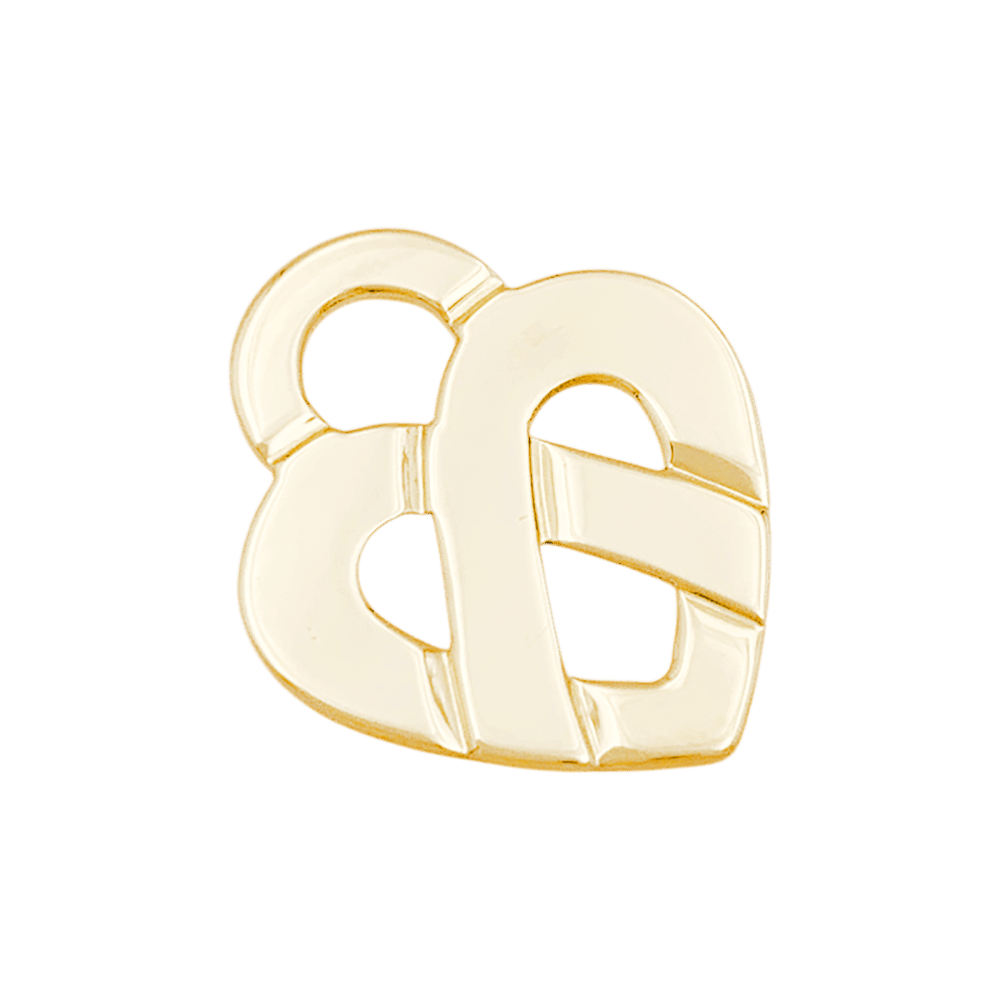 Pendentif POIRAY "Coeur entrelacé" en or jaune - Castafiore