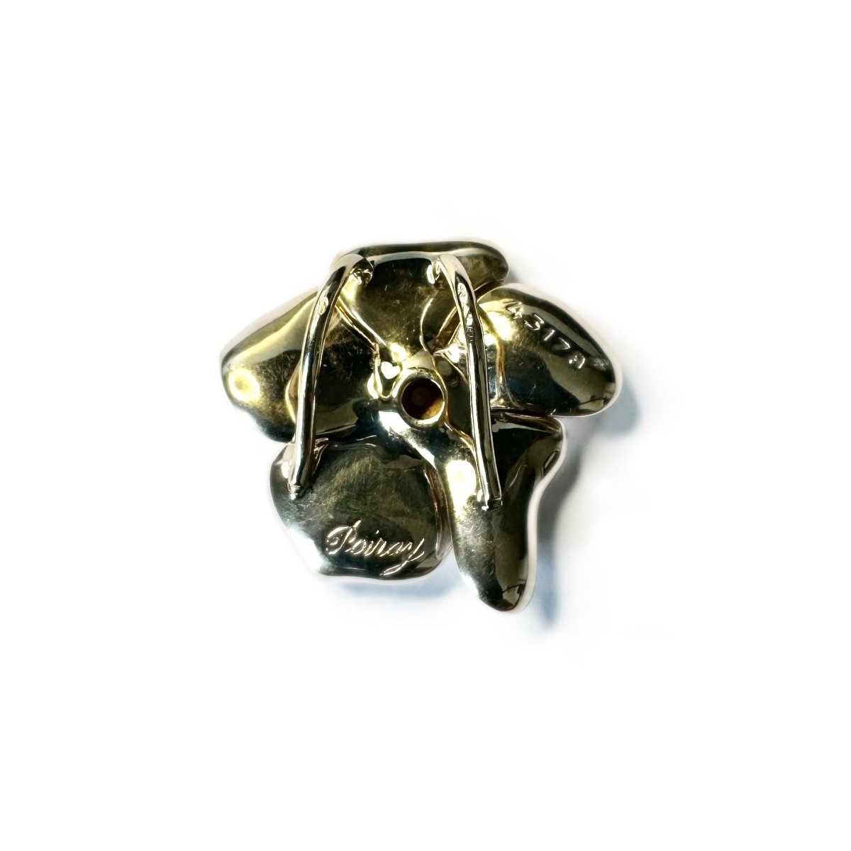 Pendentif POIRAY "Fleur" en or blanc et diamants - Castafiore