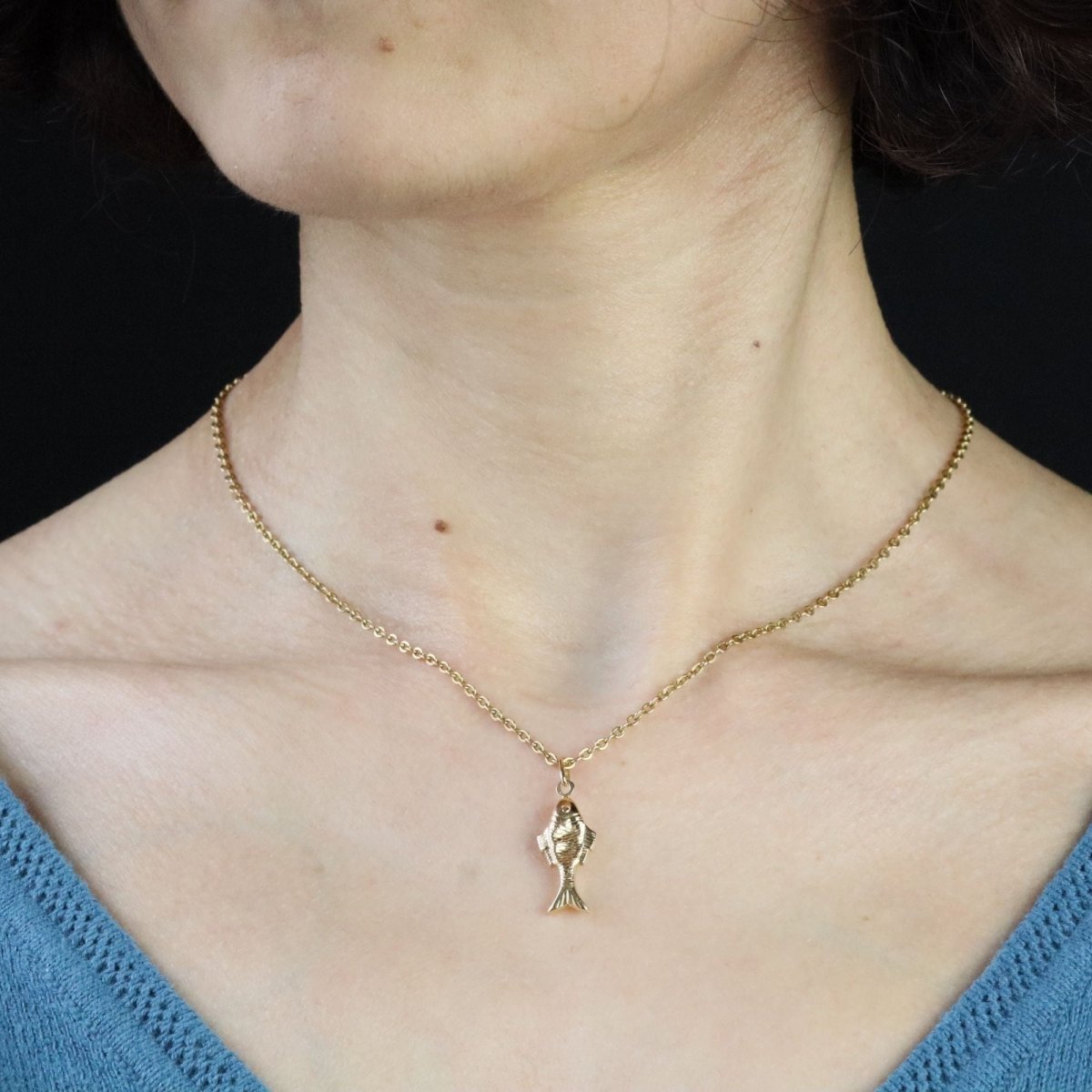 Pendentif poisson en or jaune - Castafiore