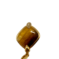 Pendentif POMELLATO "Ritratto" en or rose, oeil de tigre et diamants - Castafiore