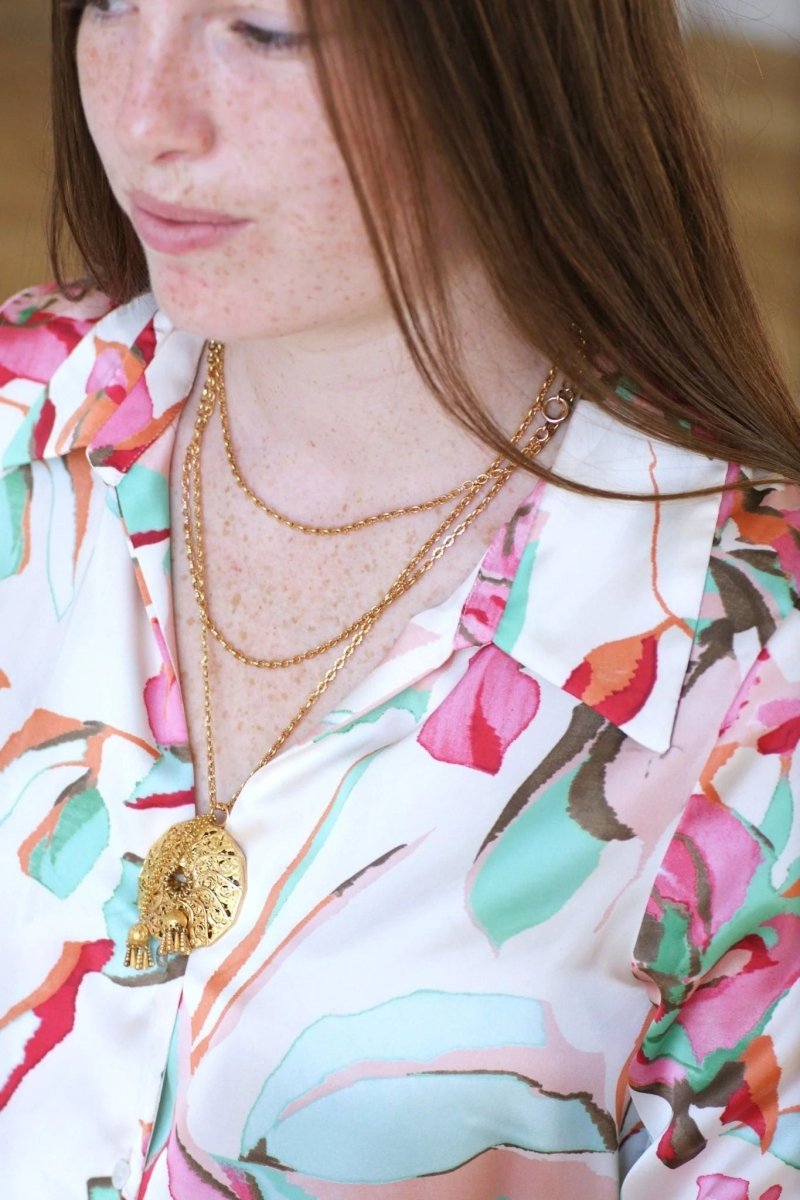 Pendentif porte - monnaie ancien en or jaune - Castafiore