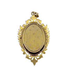 Pendentif Porte Souvenir en or jaune et grenat - Castafiore