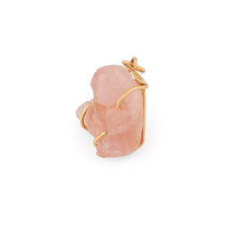 Pendentif représentant un Bouddha quartz rose sculptée - Castafiore