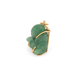 Pendentif représentant un Bouddha sculpté en l'aventurine - Castafiore