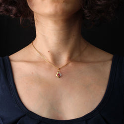 Pendentif RUBIS Moderne en or jaune et blanc - Castafiore