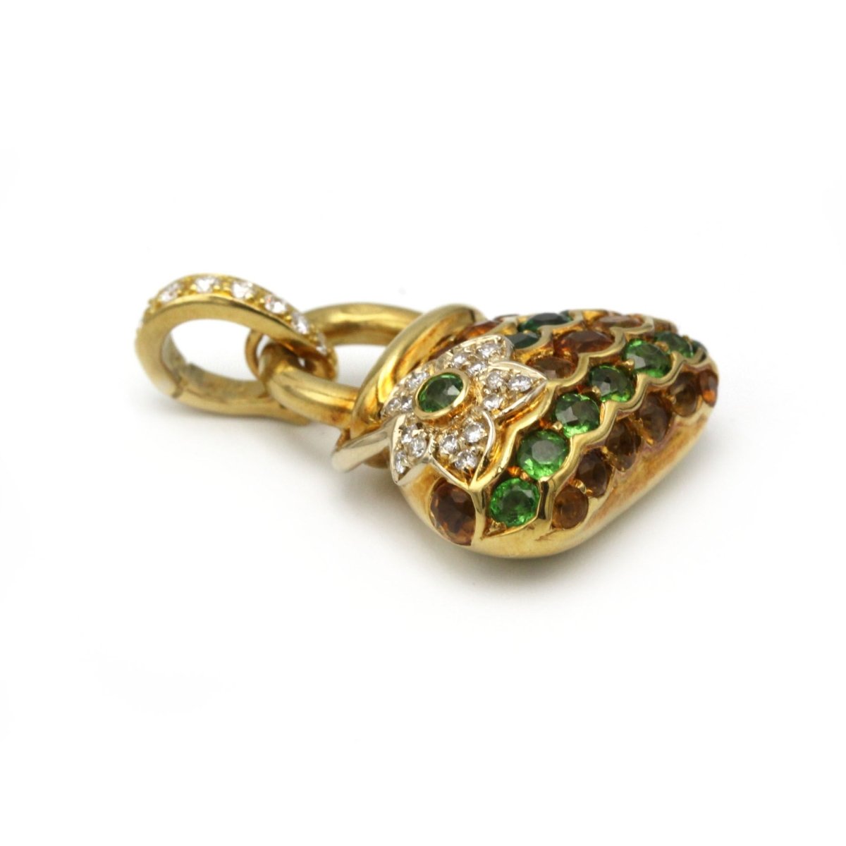 Pendentif Sac - Or jaune, Diamants & Pierres de Couleur - Castafiore