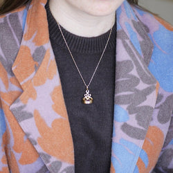 Pendentif Sceau Améthyste Intaille Armoirie Ecclésiastique sur Or Jaune - Castafiore