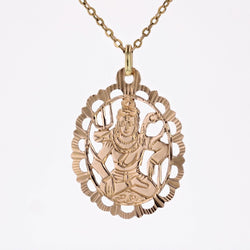 Pendentif SHIVA ovale en or rose - Castafiore