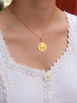 Pendentif signe Lion or jaune - Castafiore