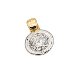 Pendentif Solitaire en or jaune et diamant - Castafiore
