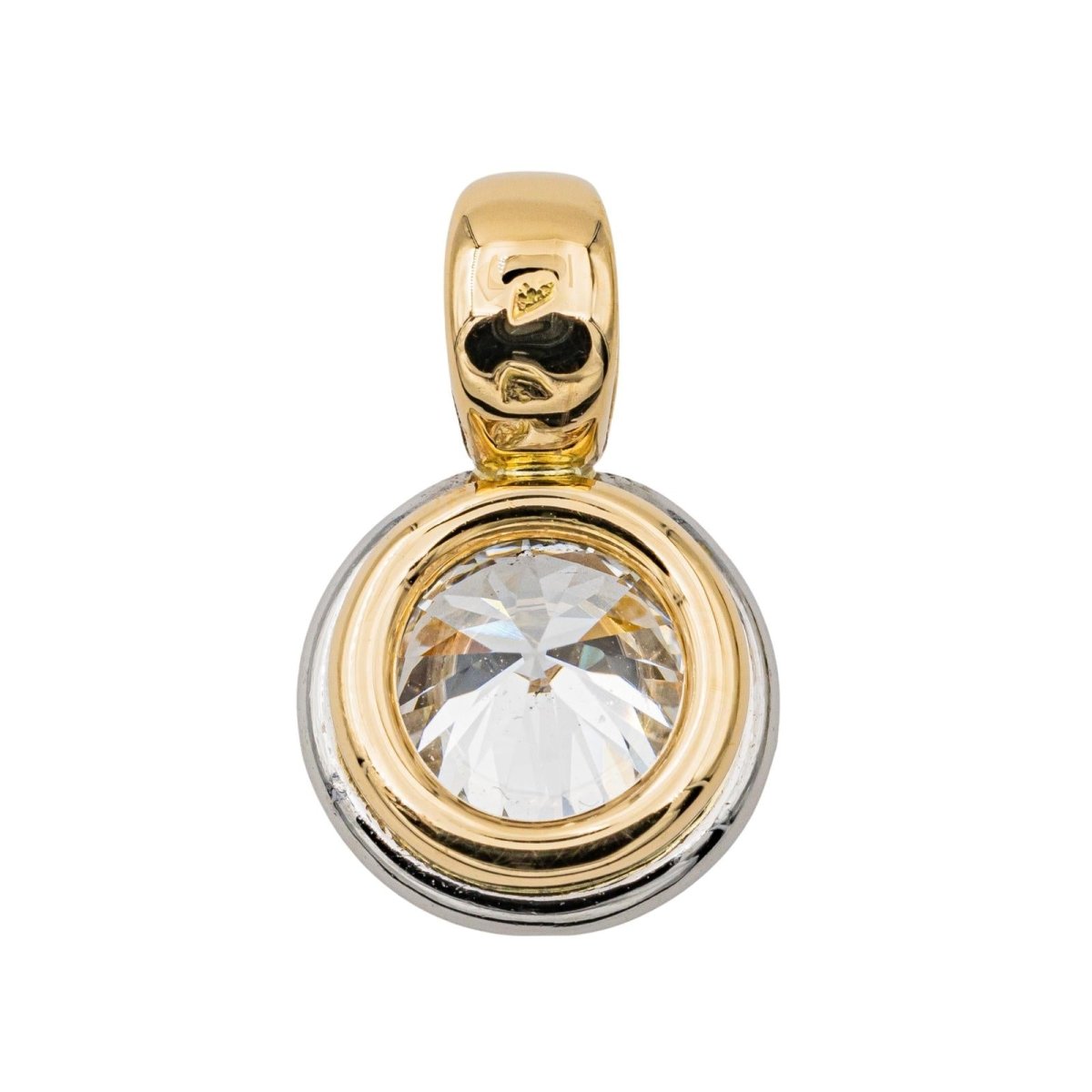 Pendentif Solitaire en or jaune et diamant - Castafiore