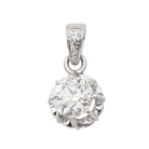 Pendentif Solitaire Or blanc Diamant - Castafiore