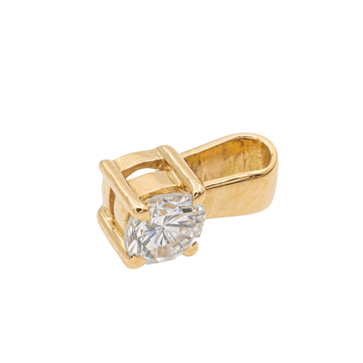 Pendentif Solitaire Or jaune Diamant - Castafiore
