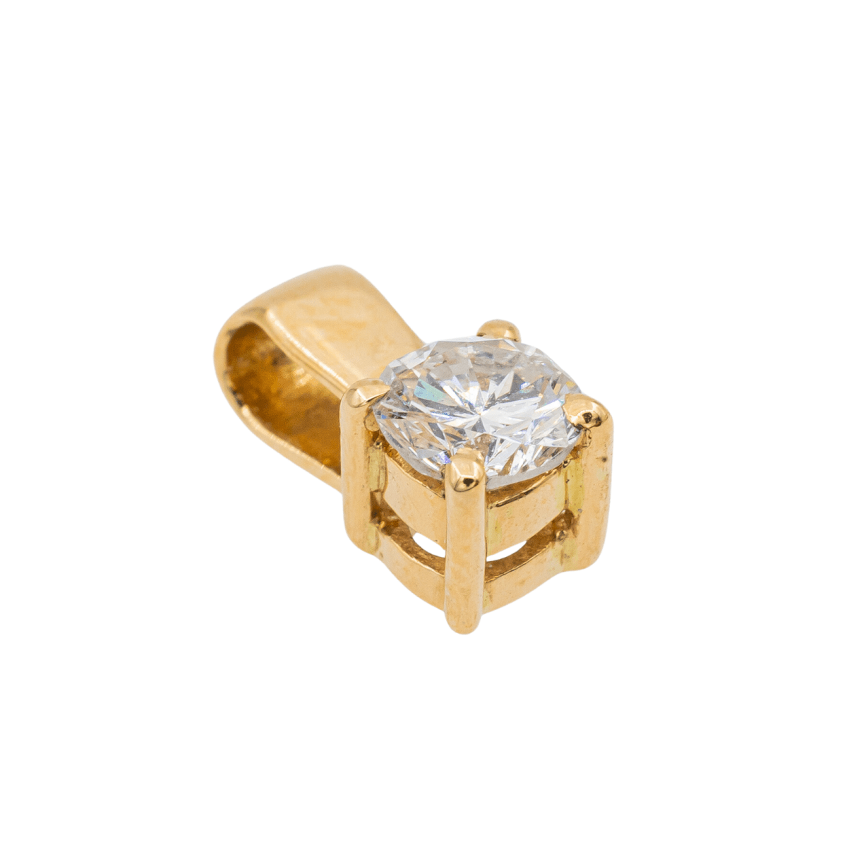 Pendentif Solitaire Or jaune Diamant - Castafiore