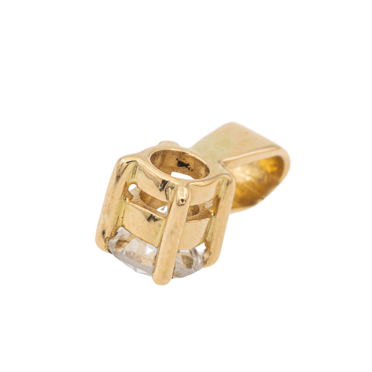 Pendentif Solitaire Or jaune Diamant - Castafiore