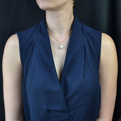 Pendentif SOUFFLURE Perle en or jaune - Castafiore