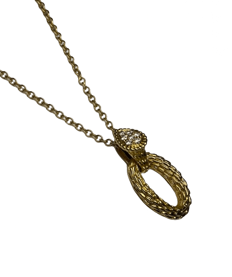 PENDENTIF SUR CHAINE BOUCHERON SERPENT DE BOHEME OR 18K ET DIAMANTS - Castafiore
