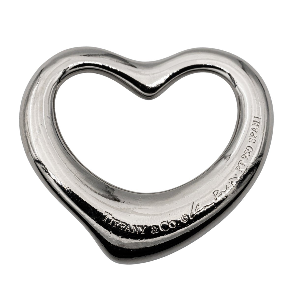 Pendentif TIFFANY & CO Open Heart en platine et diamants - Castafiore