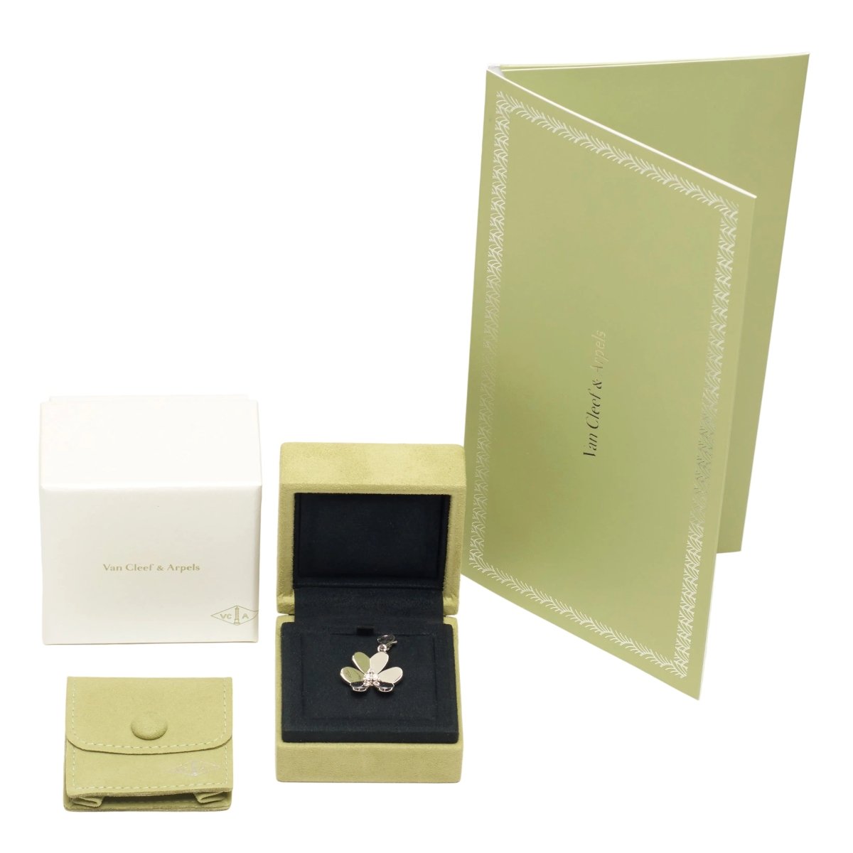 Pendentif VAN CLEEF & ARPELS "Frivole" en or blanc et diamants - Castafiore
