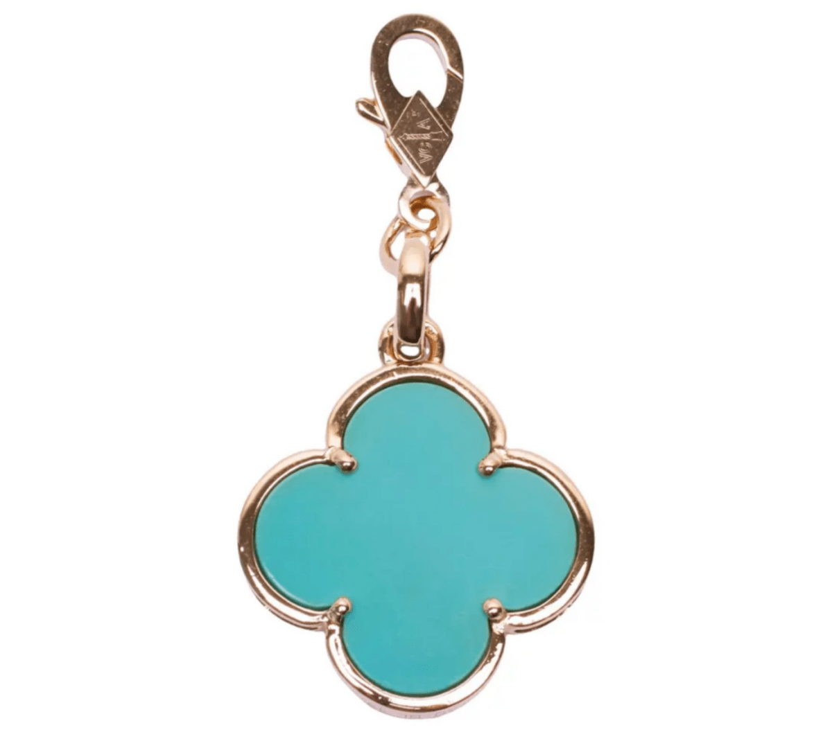 Pendentif VAN CLEEF & ARPELS "Magic Alhambra" en or jaune et turquoise - Castafiore