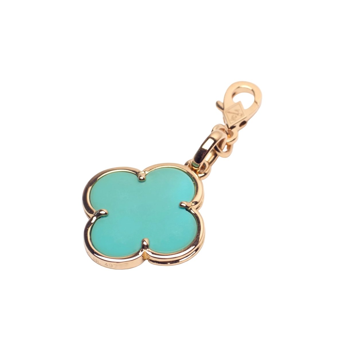 Pendentif VAN CLEEF & ARPELS "Magic Alhambra" en or jaune et turquoise - Castafiore
