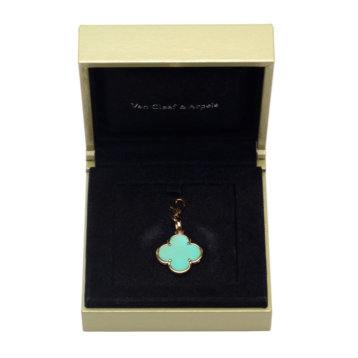 Pendentif VAN CLEEF & ARPELS "Magic Alhambra" en or jaune et turquoise - Castafiore