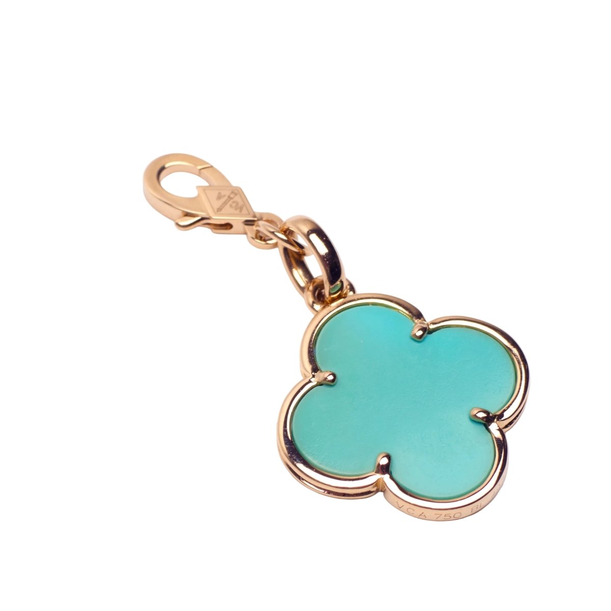Pendentif VAN CLEEF & ARPELS "Magic Alhambra" en or jaune et turquoise - Castafiore