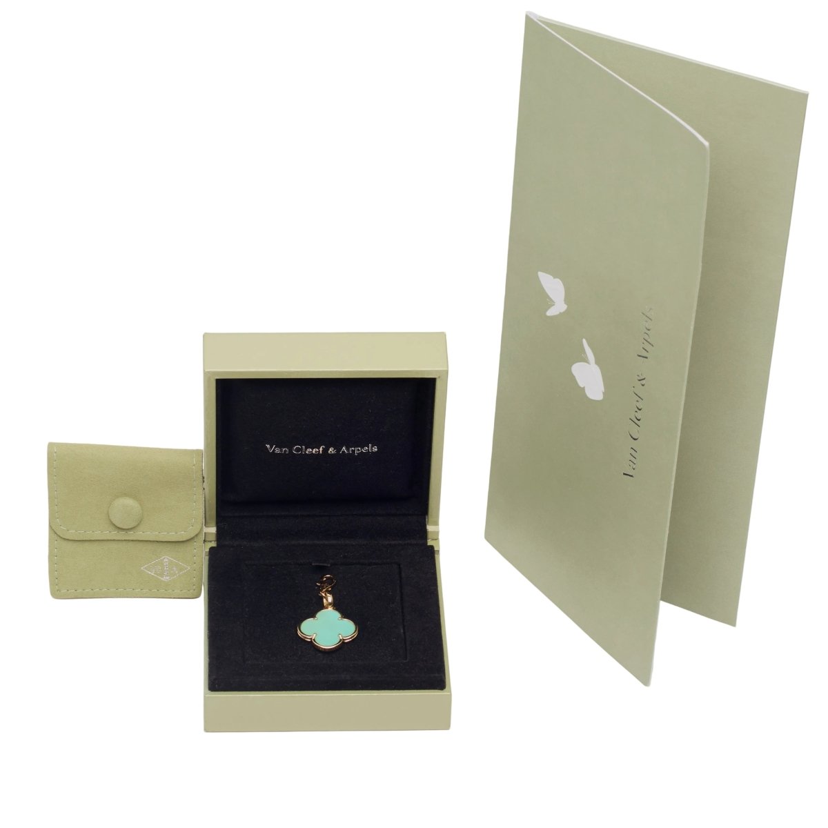 Pendentif VAN CLEEF & ARPELS "Magic Alhambra" en or jaune et turquoise - Castafiore