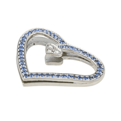 Pendentif VAN DER BAUWEDE en argent, saphirs et diamants - Castafiore