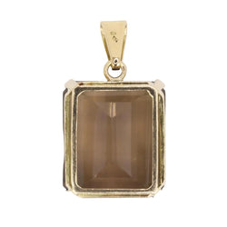Pendentif VASSORT Quartz fumé en or jaune - Castafiore