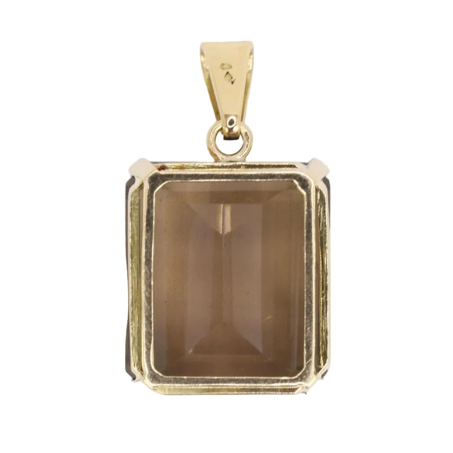 Pendentif VASSORT Quartz fumé en or jaune - Castafiore