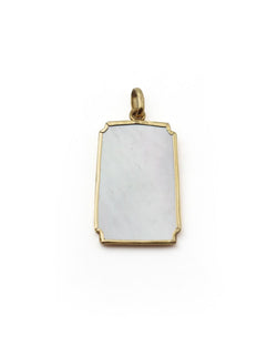 Pendentif Vierge Marie Art Deco en or et nacre - Castafiore