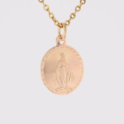 Pendentif Vierge miraculeuse en or rose - Castafiore