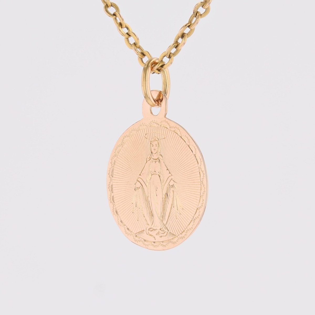 Pendentif Vierge miraculeuse en or rose - Castafiore